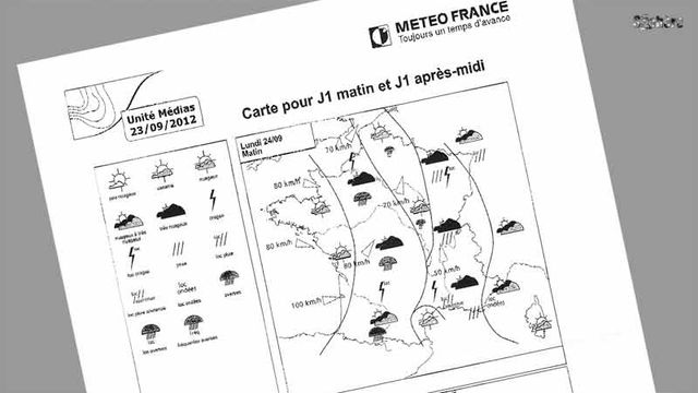 Carte fournie par Météo-France - ©TéléSphère