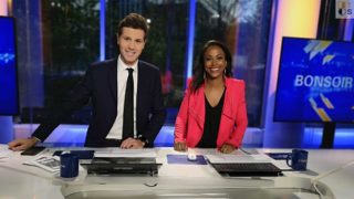 Tanguy de Lanlay et Fanny Wegscheider sur le plateau de Bonsoir Paris - crédit photo : ©Damien D. /TéléSphère