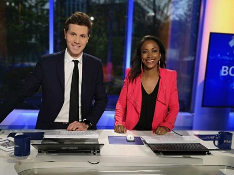 Tanguy de Lanlay et Fanny Wegscheider sur le plateau de Bonsoir Paris - crédit photo : ©Damien D. /TéléSphère